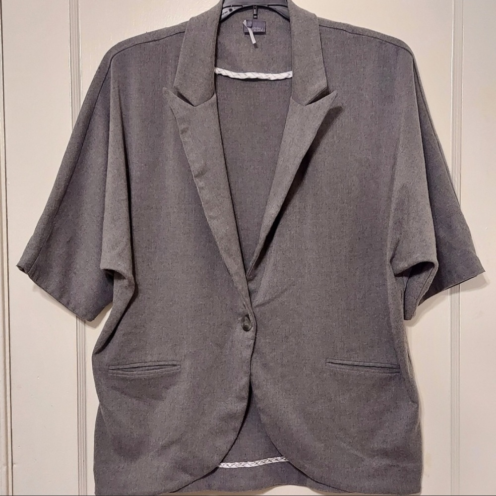 Sparkle & Fade Gray Jersey Dolman Jacket Blazer Cardigan size Large